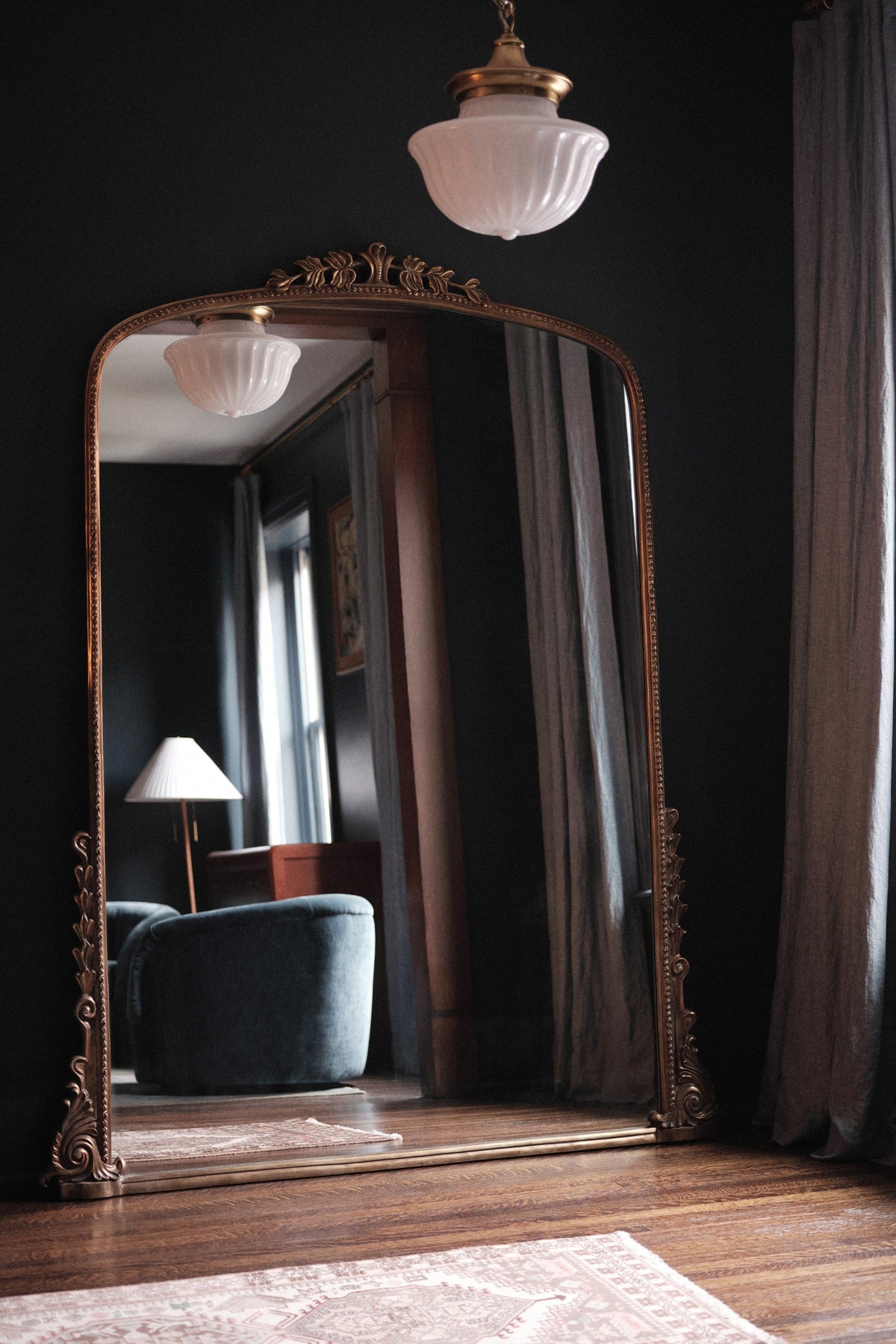 Hekla Oversized Baroque Arched Floor Mirror, 7 ft featured in the Best Sellers collection