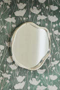 Silfra Small Wavy Round Gallery Wall Mirror in Chrome, product view 1