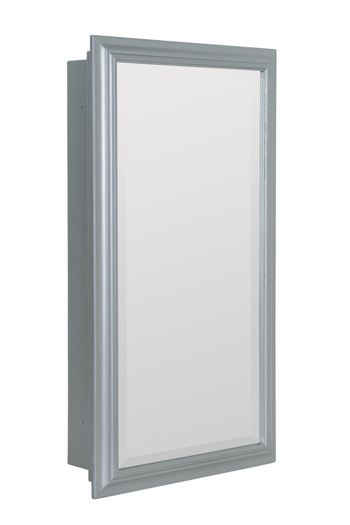 Tyra Molded Frame Medicine Cabinet, Surface or Recessed in Silver, product view 2