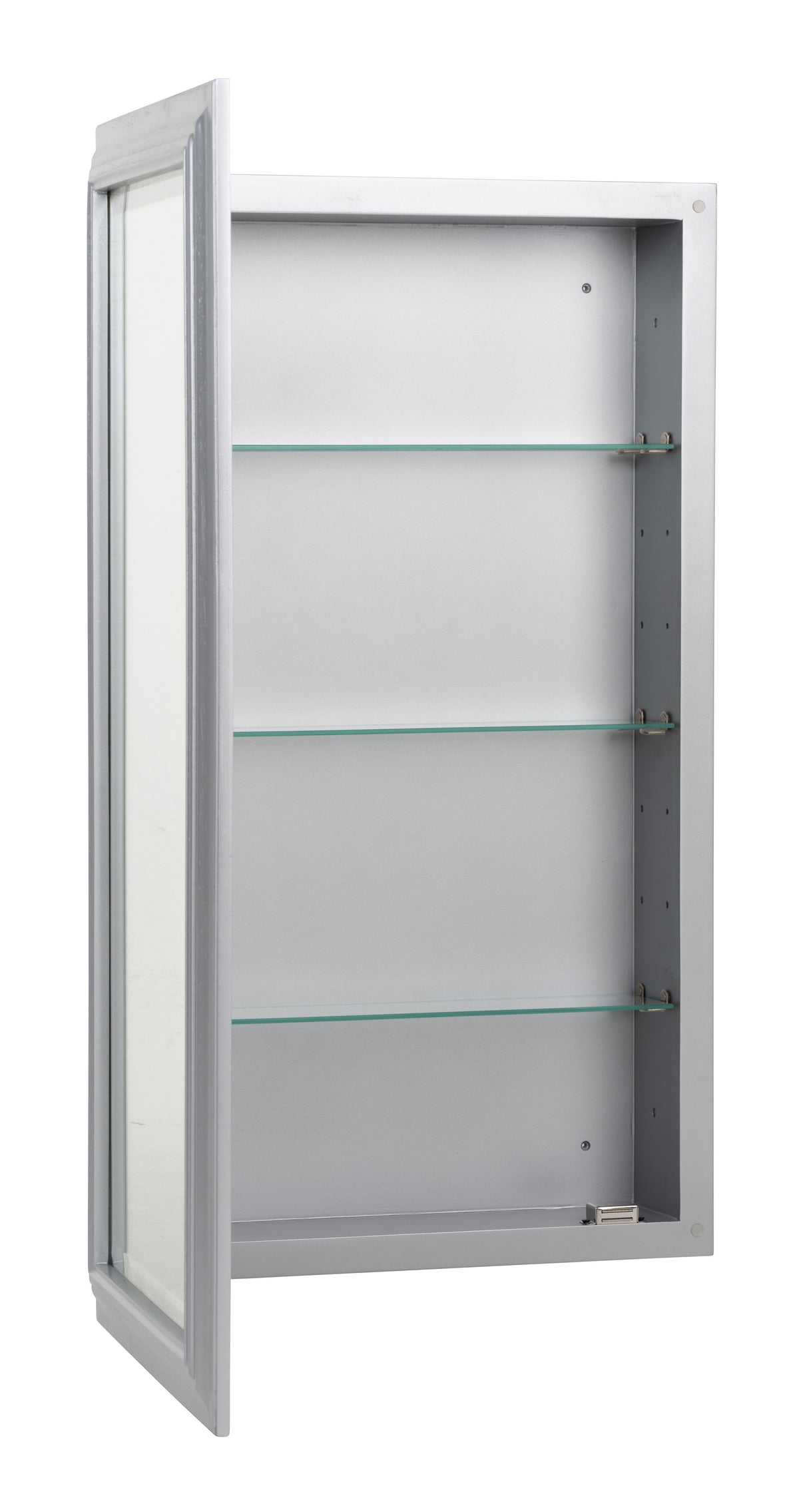 Tyra Molded Frame Medicine Cabinet, Surface or Recessed in Silver, product view 3