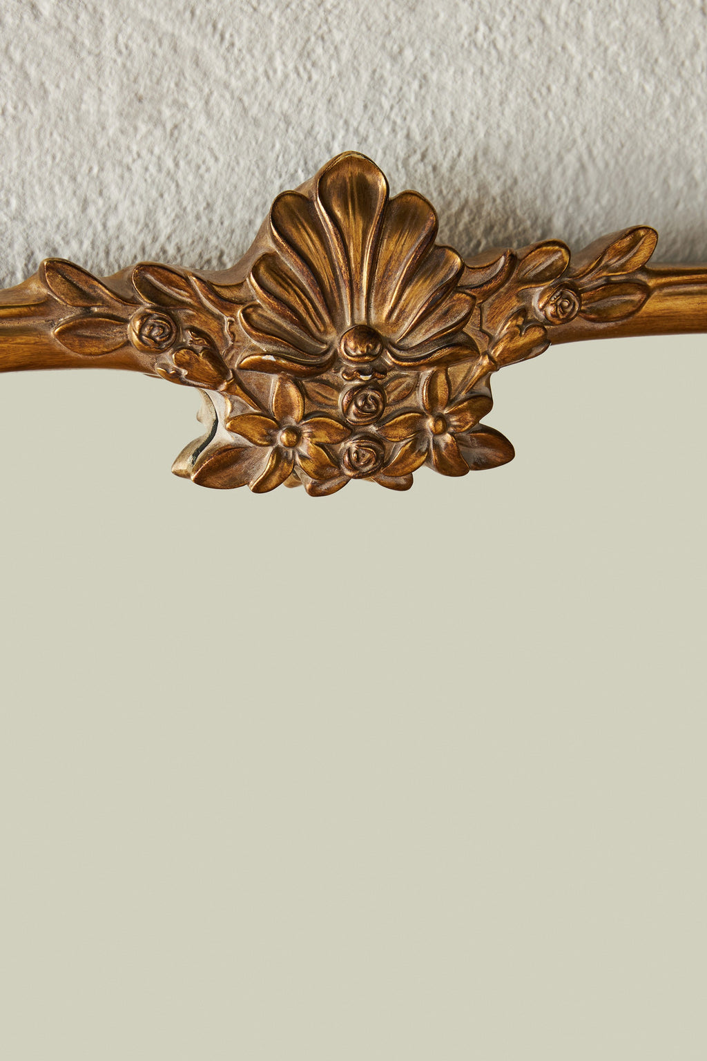 Lilja Floral Crest Gold Rectangular Wall Mirror in 070 Gold, product view 2