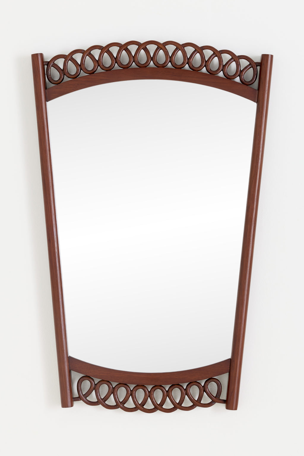 Runa Looped Ash Wood Tapered Wall Mirror in Brown, product view 2
