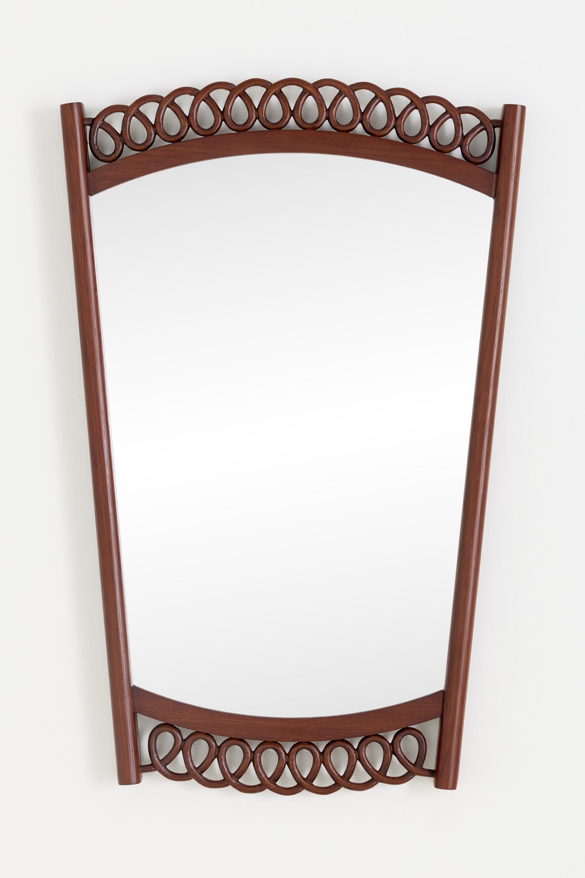 Runa Looped Ash Wood Tapered Wall Mirror in Brown, product view 2