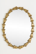 Ingrid Bellflower Gold Oval Wall Mirror, product view 1