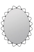 Logi Black Looped Wire Oval Wall Mirror, product view 1