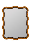 Tumi Wavy Wood Wall Mirror, Walnut Finish, product view 1