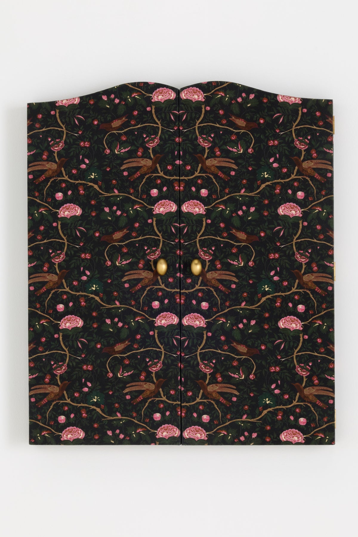 Idunn Printed Fabric Triptych Wall Mirror in Wren, product view 7