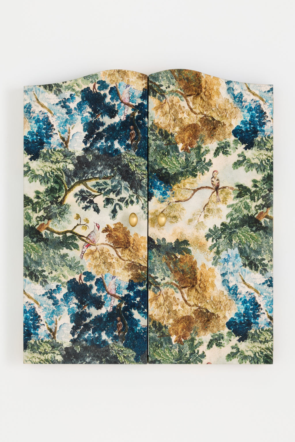 Idunn Printed Fabric Triptych Wall Mirror in Judarn, product view 10