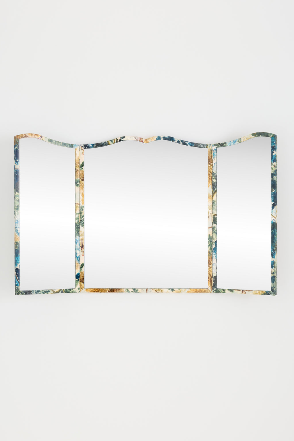 Idunn Printed Fabric Triptych Wall Mirror in Judarn, product view 11