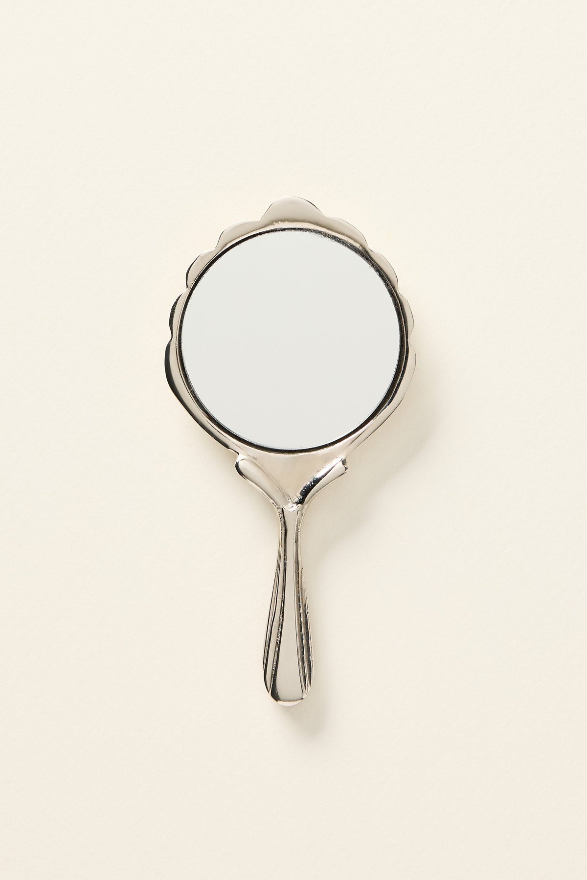 Unnur Scallop Shell Hand Mirror, Chrome Finish in Mini, product view 5