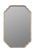 Olof Scalloped-Corner Rectangular Wall Mirror in 007 Silver, product view 1
