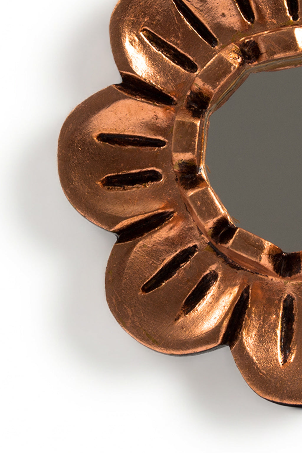 Gloa Copper Flower Petite Wall Mirror, 5 in in 028 Copper, product view 2
