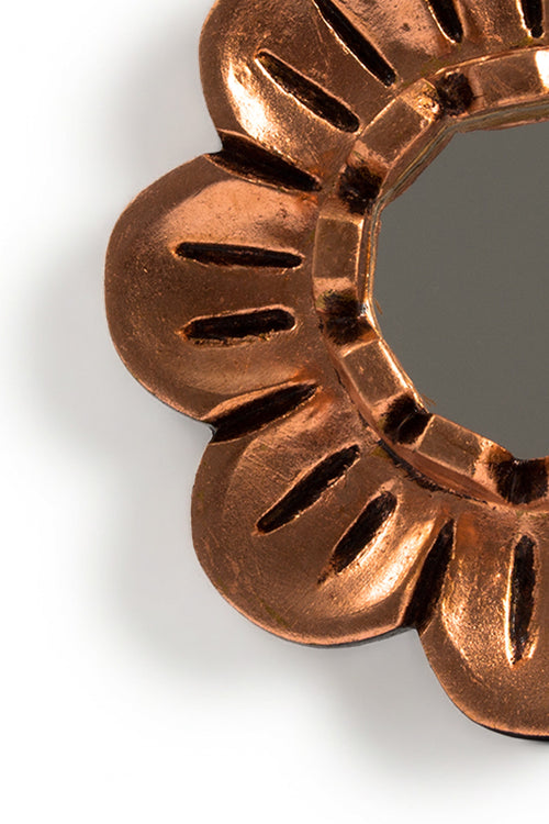 Gloa Copper Flower Petite Wall Mirror, 5 in in 028 Copper, product view 2