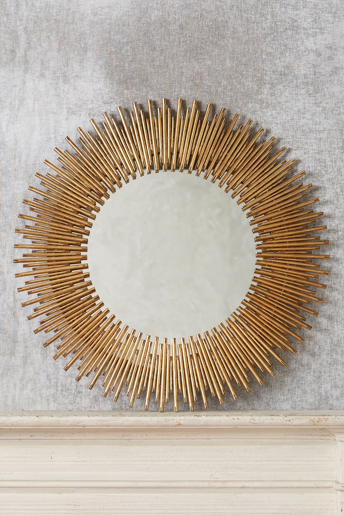 Bjarmi Antique Brass Sunburst Wall Mirror in 027 Antique Brass, product view 1