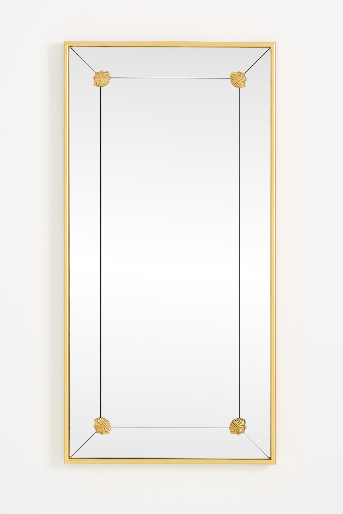 Vik Shell-Corner Rectangular Mirror, Wall or Floor Sizes in Bronze, product view 4