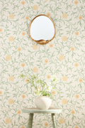 Lundi Brass Bird Petite Round Wall Mirror, product view 1