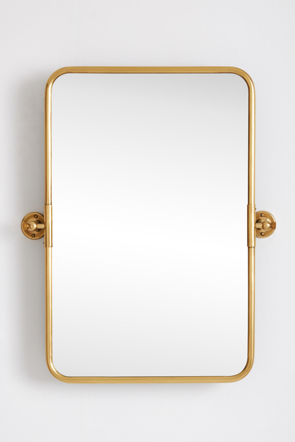 Eir Pivoting Bathroom Wall Mirror, Brass Finish in 070 Gold, product view 3