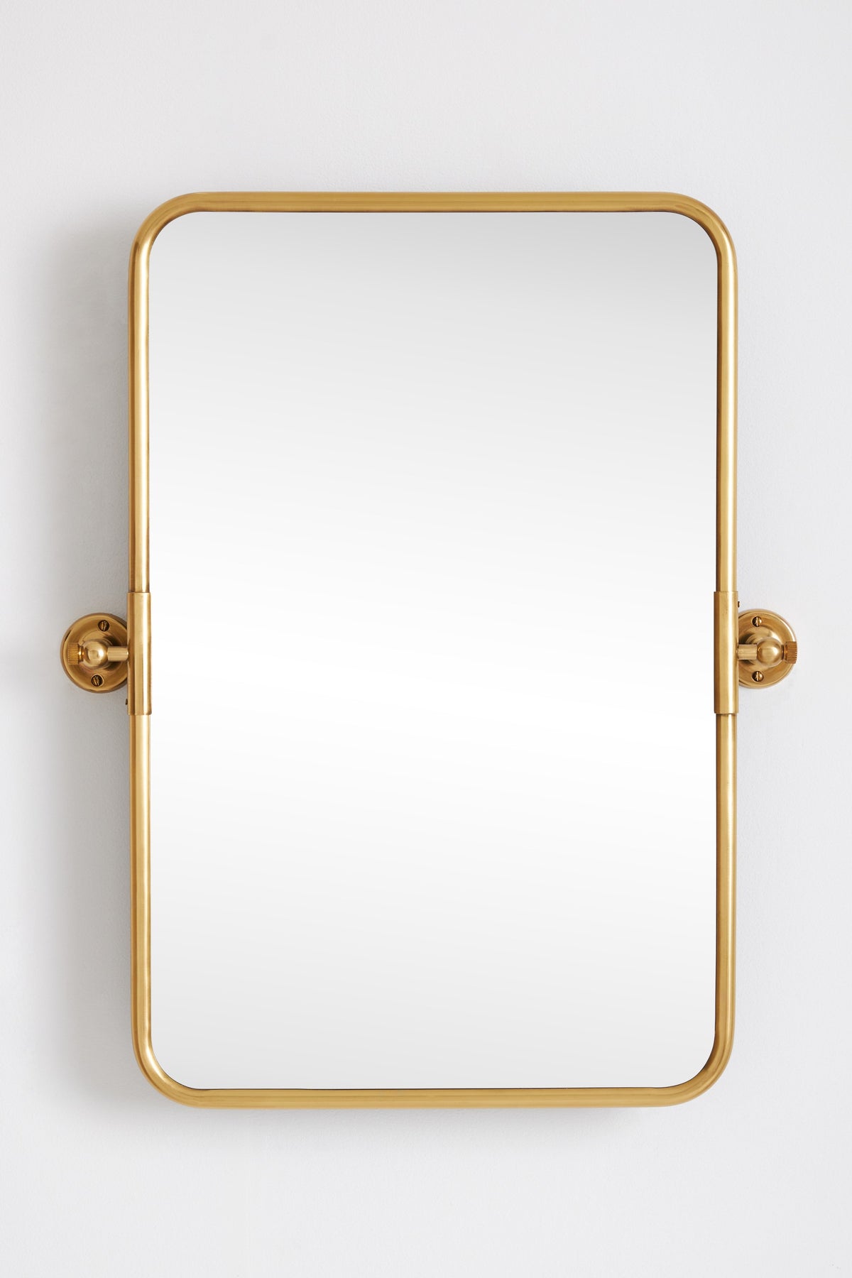 Eir Pivoting Bathroom Wall Mirror, Brass Finish in 070 Gold, product view 3