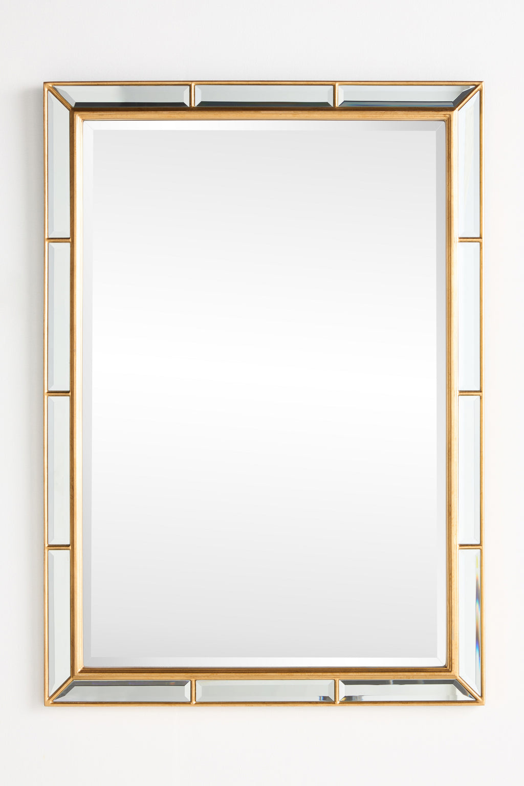 Geisli Beveled Panel Gold Mirror, Wall or Floor Size in 070 Gold, product view 3