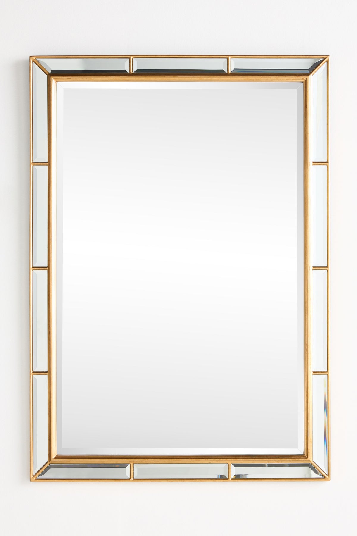 Geisli Beveled Panel Gold Mirror, Wall or Floor Size in 070 Gold, product view 3