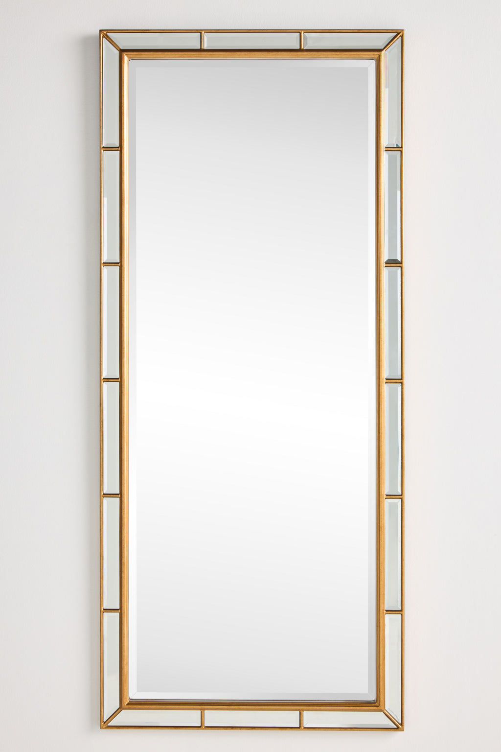 Geisli Beveled Panel Gold Mirror, Wall or Floor Size in 070 Gold, product view 5