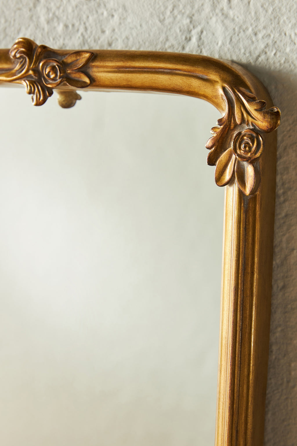 Lilja Floral Crest Gold Mantel Mirror, product view 4
