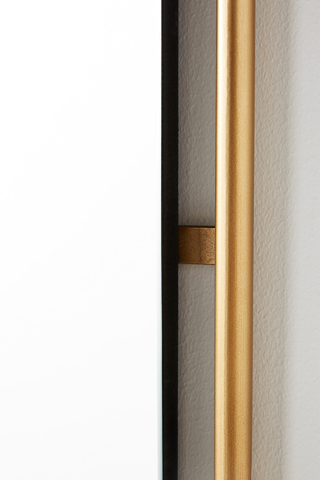 Thora Art Deco Metal Bathroom Wall Mirror in Gold, product view 9