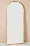 Stilla Thin Metal Arch Floor Mirror, 68 in in 027 Brass, product view 3