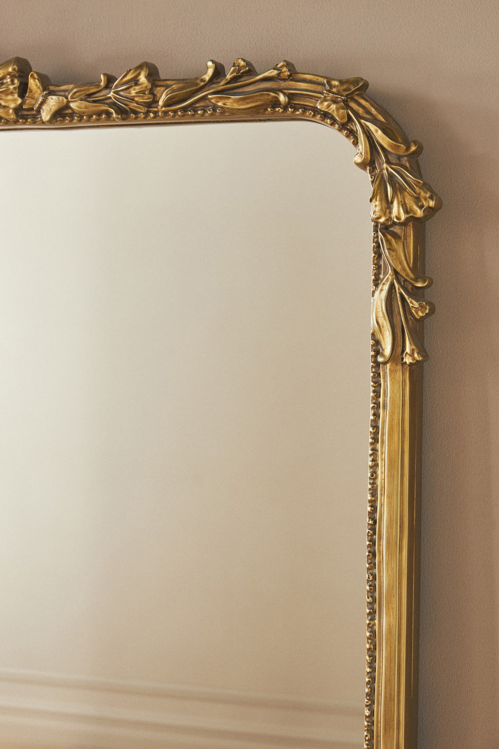Katla Ornate Gold Mirror, Mantel or Floor Size in 070 Gold, product view 3