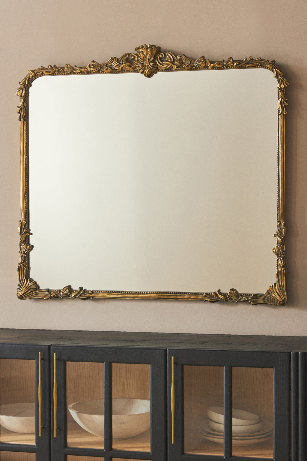 Katla Ornate Gold Mirror, Mantel or Floor Size in 070 Gold, product view 4
