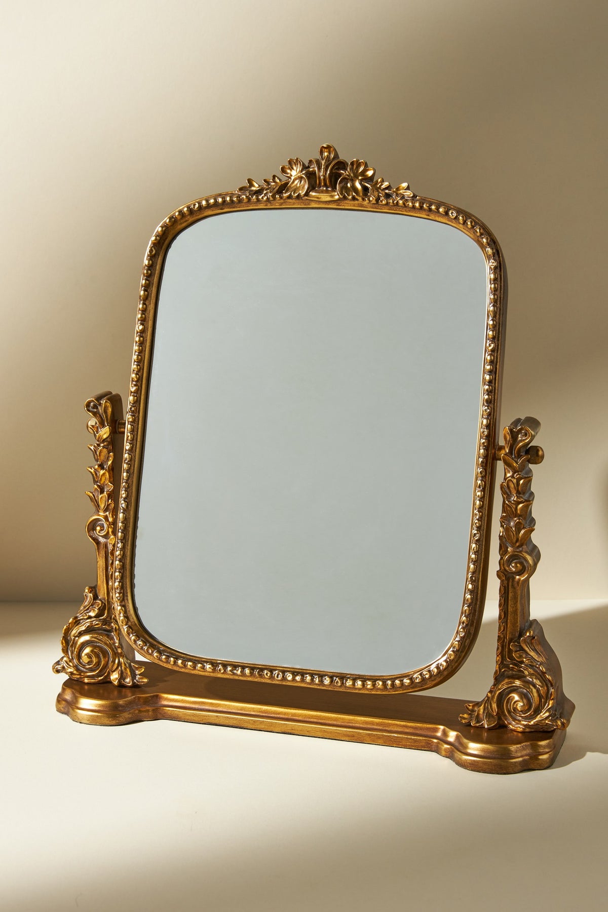 Hekla Baroque Gold Tabletop Vanity Mirror, product view 2