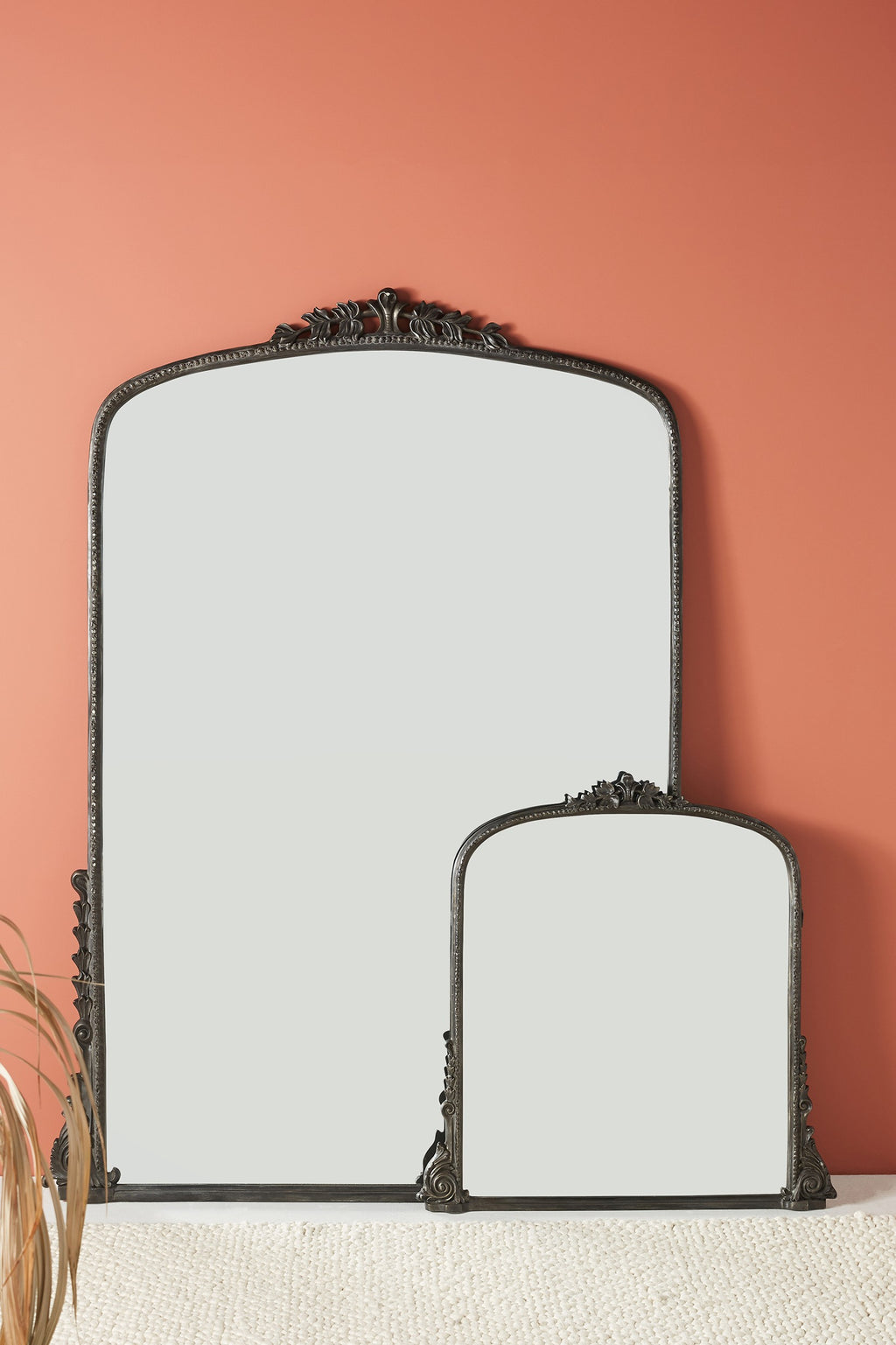 Hekla Baroque Arched Wall Mirror, 3 ft in Antique Black, product view 3