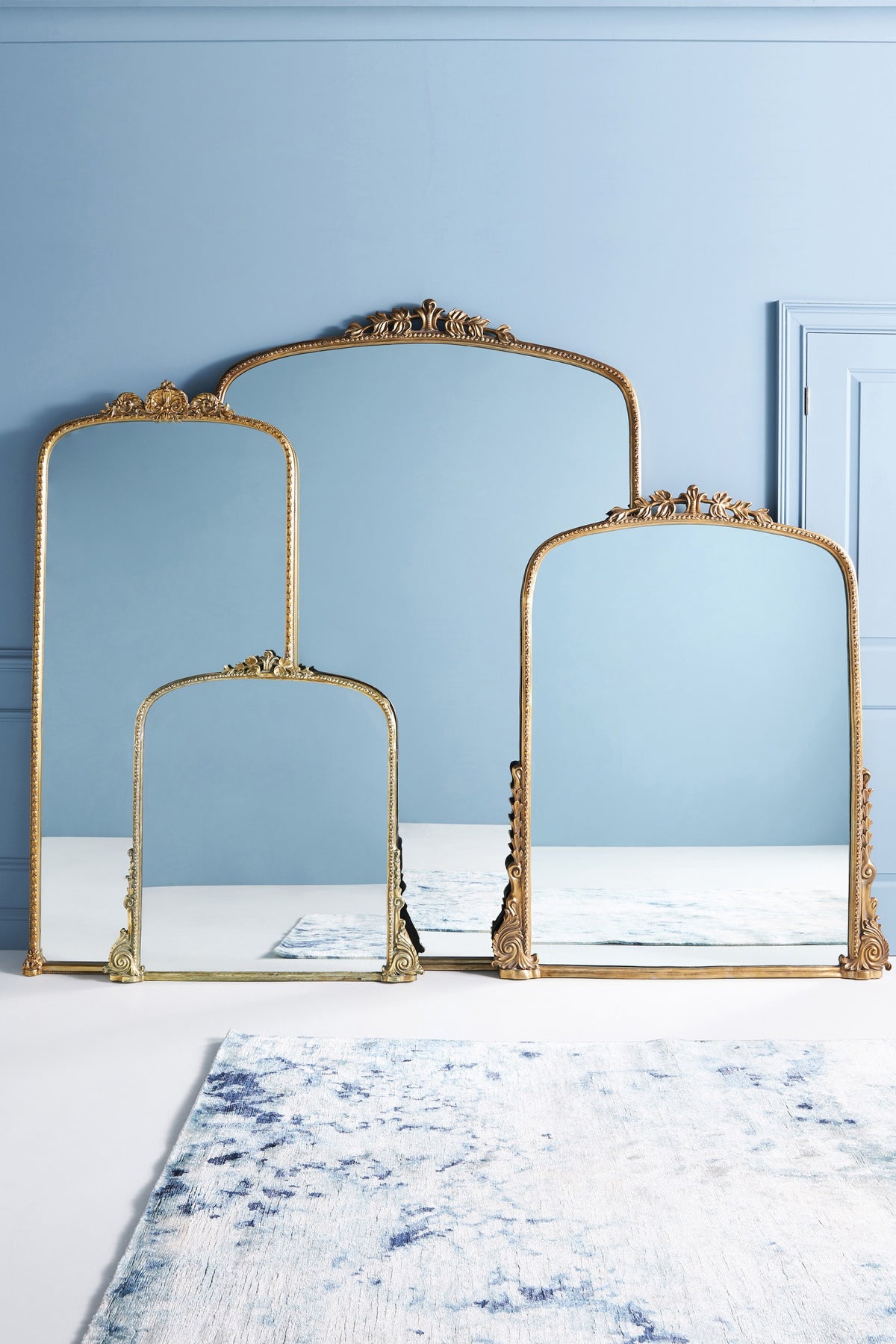 Hekla Baroque Arched Wall Mirror, 3 ft in Gold, product view 11