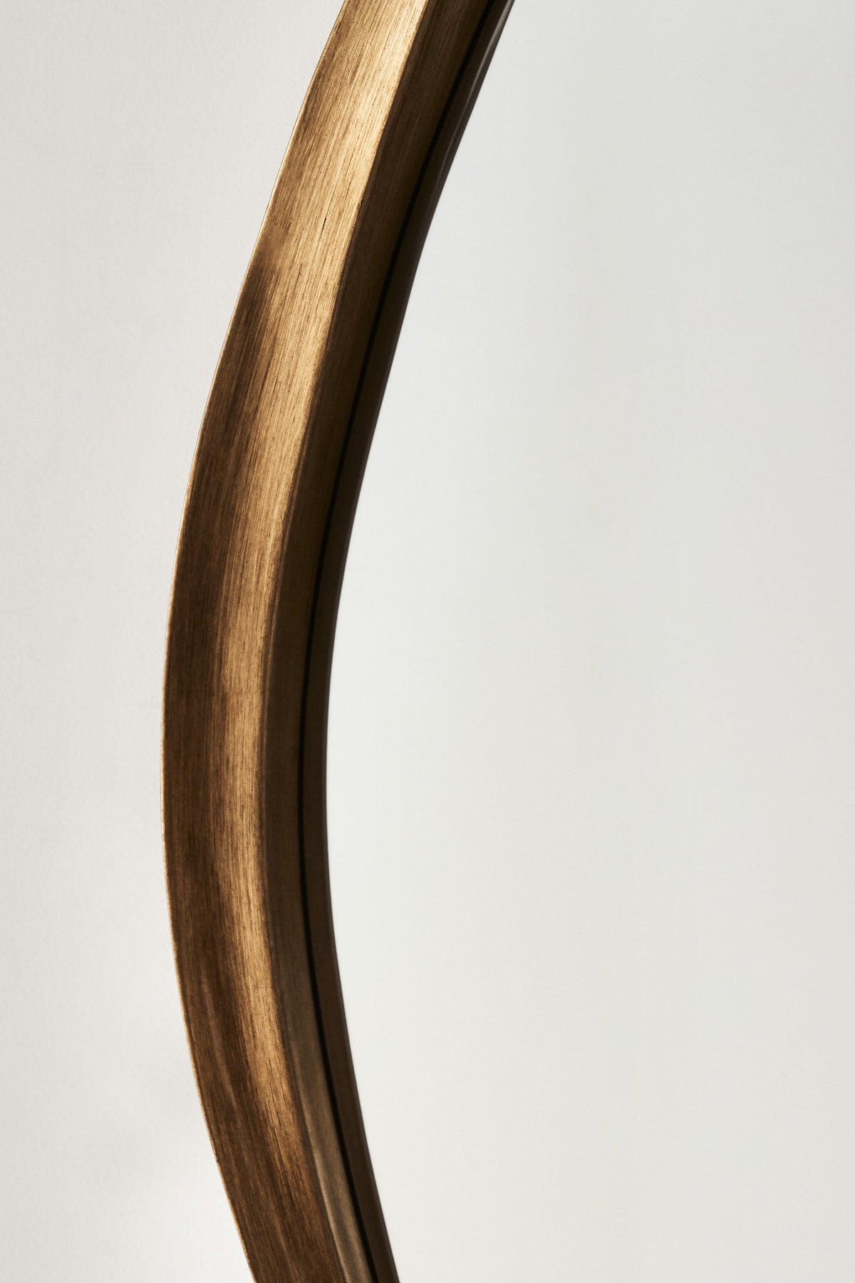 Nanna Twisted Almond-Shape Wall Mirror, Antique Gold in 070 Gold, product view 2