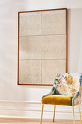 Minja Antiqued Glass Panel Wall Mirror, 60 in in 070 Gold, product view 1