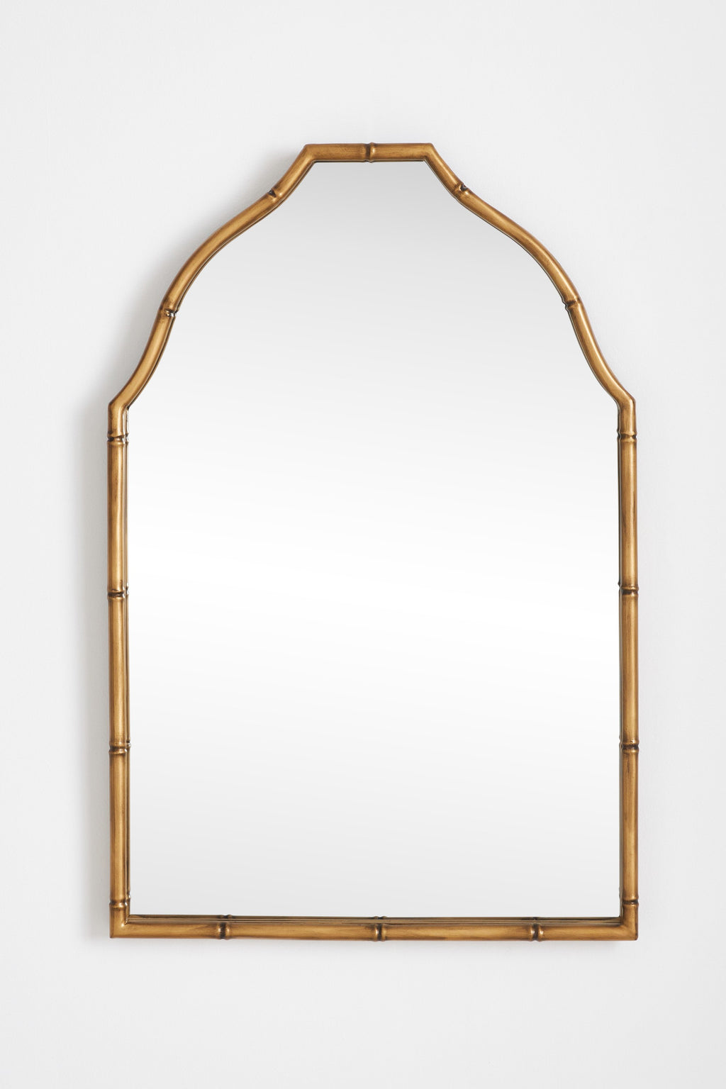 Hof Faux Bamboo Pagoda Arch Wall Mirror, Gold, product view 2