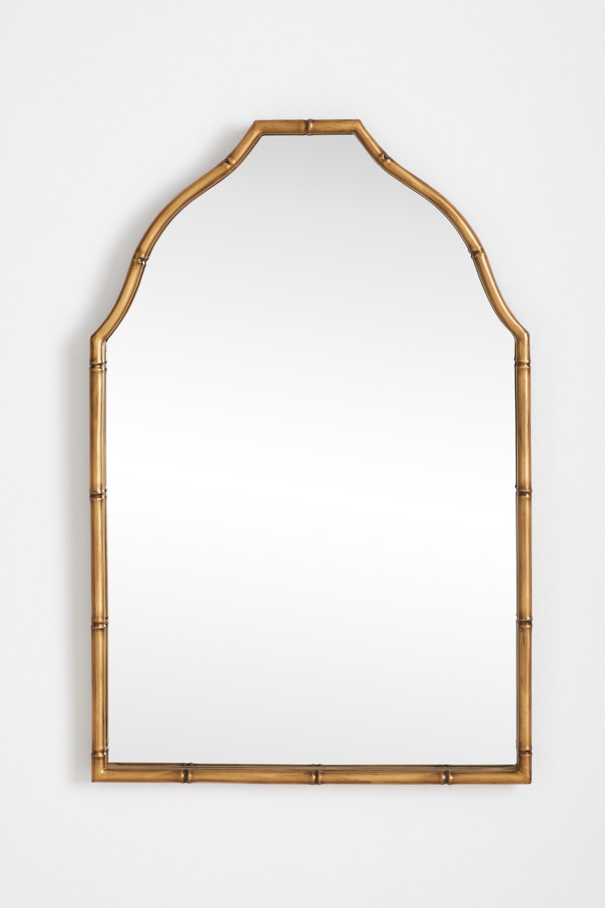 Hof Faux Bamboo Pagoda Arch Wall Mirror, Gold, product view 2