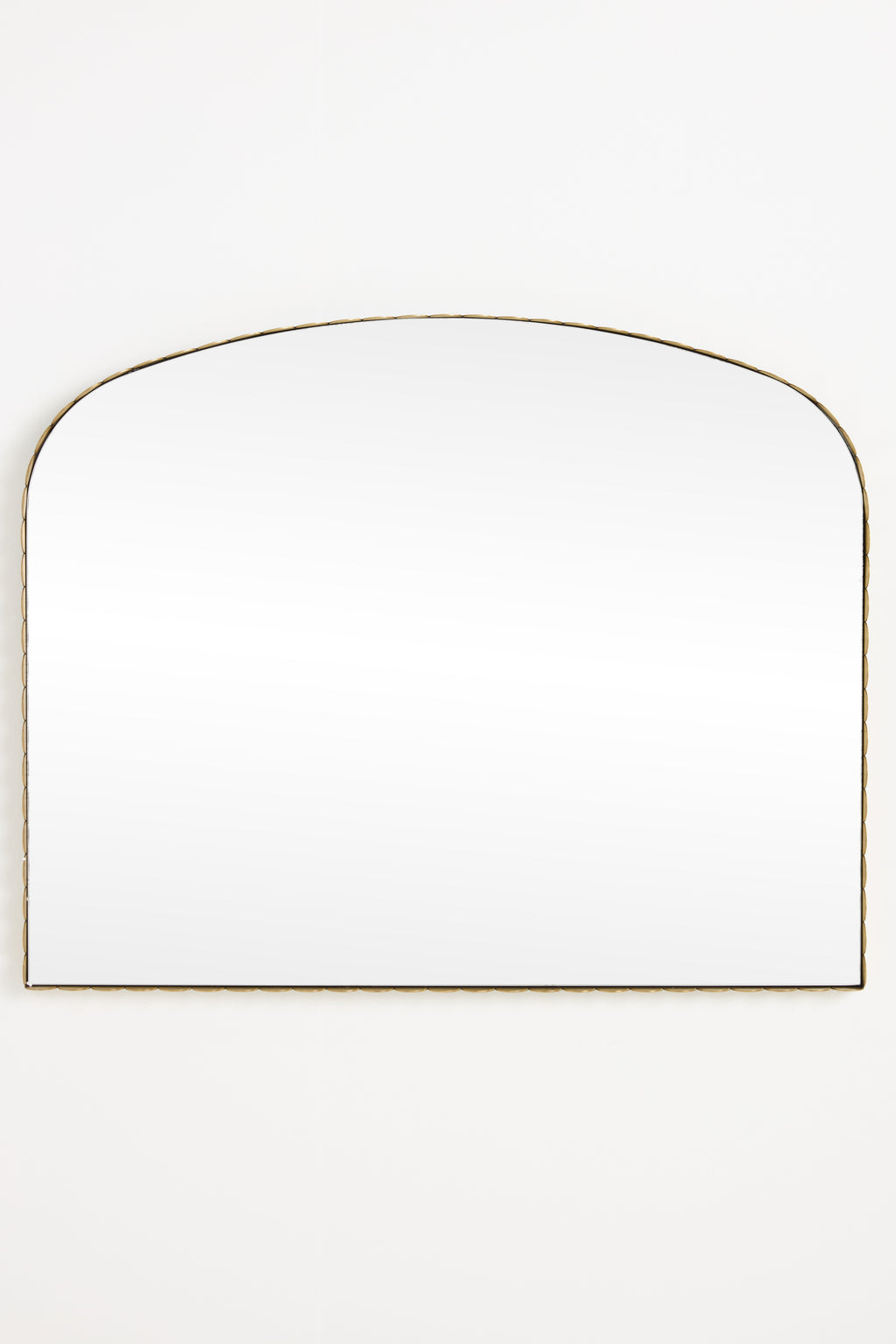 Krona Scalloped Gold Metal Arched Mantel Mirror in 070 Gold, product view 1
