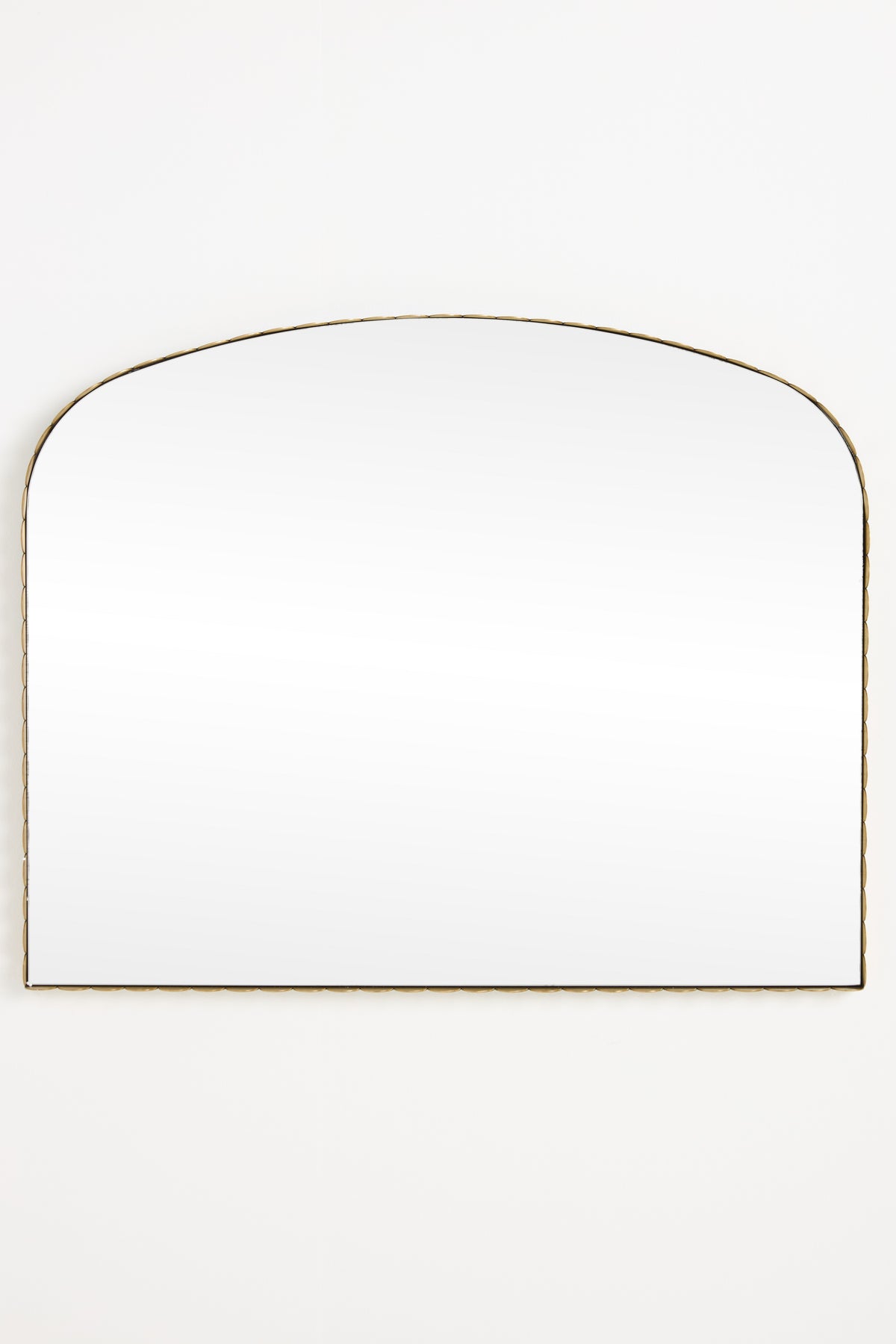 Krona Scalloped Gold Metal Arched Mantel Mirror in 070 Gold, product view 1