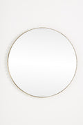 Krona Scalloped Gold Metal Round Wall Mirror in 070 Gold, product view 1