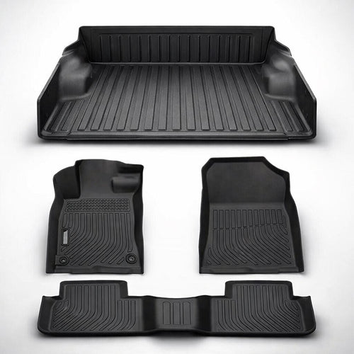 Tappetini 3D per pick-up con vasca per il cassone, colore nero